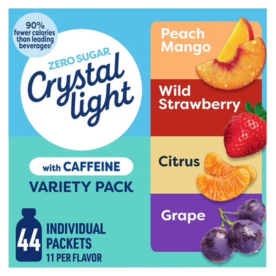 Crystal Light Energizing Variety pack, 44 Count On-the-Go Packets 