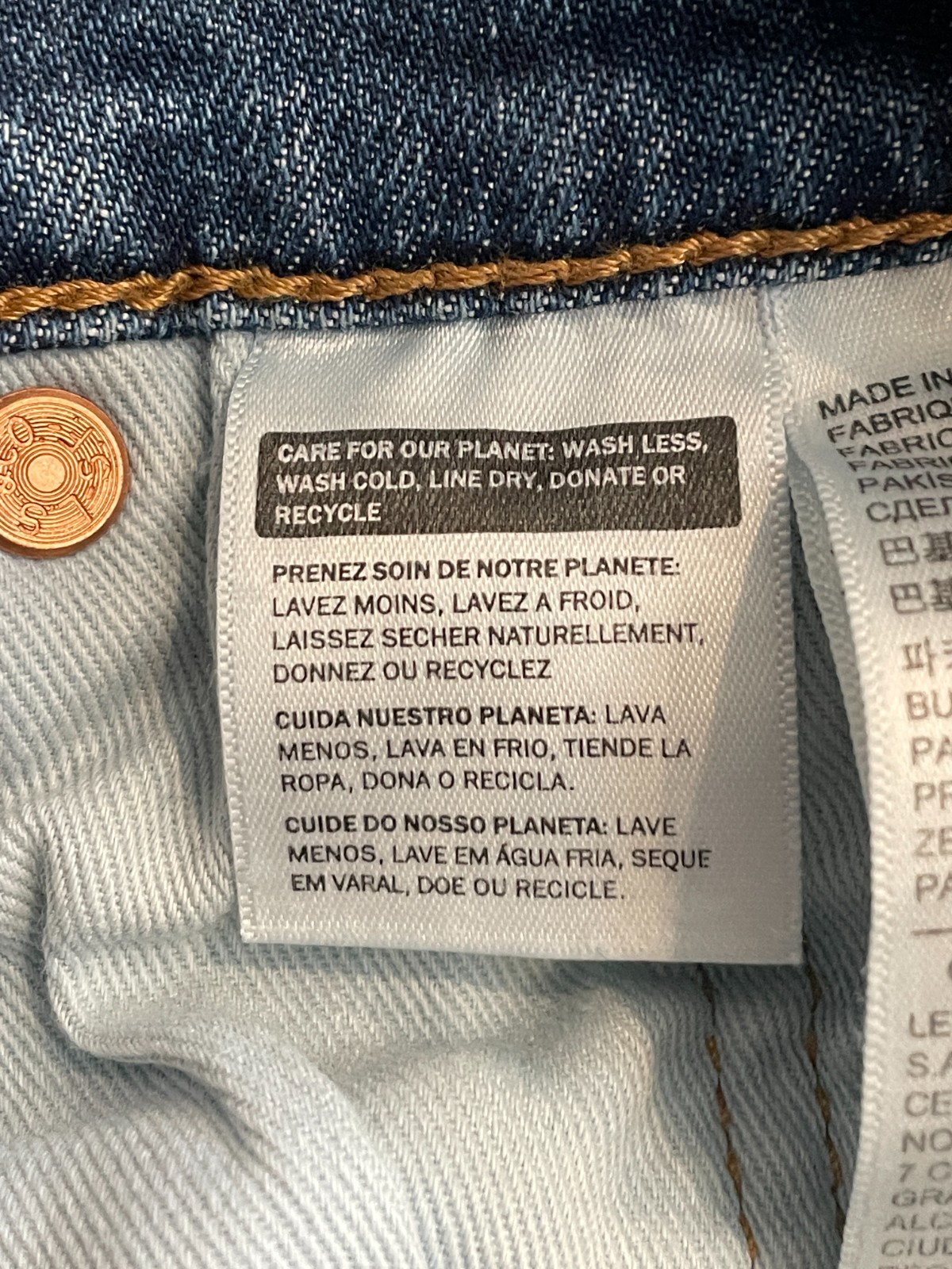 Levi's 514 Premium Line Jeans Mens 34x32 Fits 30x30 Medium Wash Straight Denim thumbnail 13