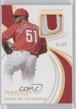 2019 Panini Immaculate Swatches Nameplate 11/15 Enyel de los Santos #IS-EDL 9ut