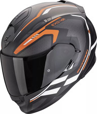 CASCO HELMET MOTO INTEGRALE SCORPION EXO 491 KRIPTA NERO ARANCIONE OPACO TG XL