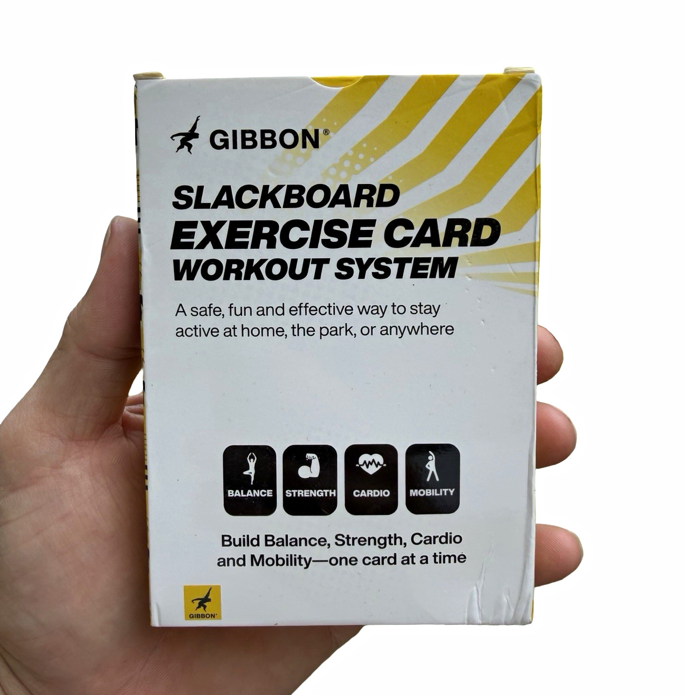 GIBBON SlackBoard Exercise Card Workout System 58-Card Set Core Full Body