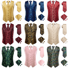 Navy Red Blue Mens Waistcoat Wedding Formal Casual Tuxedo Gilet Party Vest Suit