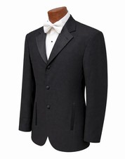 Boys Tallia Uomo Black Tuxedo Jacket   100 Wool   Satin Notch Lapels   16 Husky