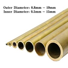 Brass Tube Pipe Tubing hollow Round OD 0.8mm-19mm Wall Thick 0.15-3mm Long 300mm