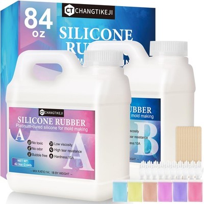 Silicone Mold Making Kit84oz Super Elastic Liquid Silicone For Mold Maker Fast C