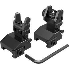 AR Style flip up back up sights Black