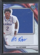 2024-25 Bowman U Best AJ STORR #PJRA-AS Jumbo Relic Patch Auto Refractor Kansas