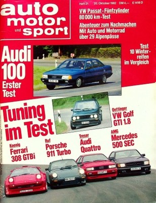 1) Auto Motor Sport AMS 21/1982 - Mercedes 500 SEC AMG  - Porsche 911 Turbo RUF