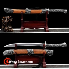 35" Sharp Dragon Sword Chinese Ancient Kung Fu Dao Manganese Steel Broadsword