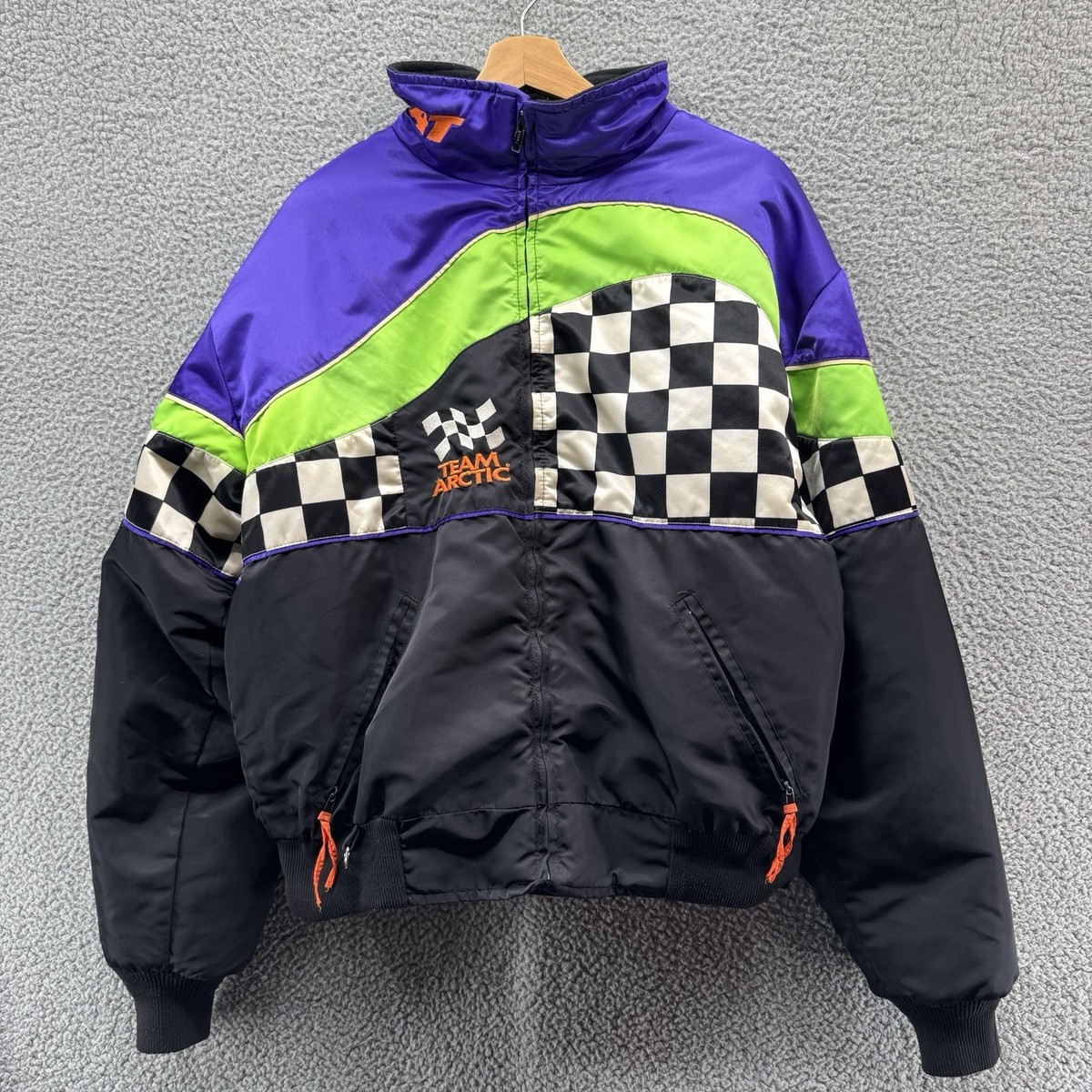 Vintage Arctic Cat Snowmobile Jacket Mens Large Lined 90s | eBay