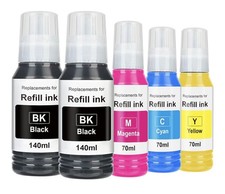 Ink Refill Bottle Kit For Epson 502 Black  Tri-Color NEW