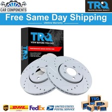 New Front Performance Brake Rotor Drilled Slotted G-coated Pair For 99-10 Vw