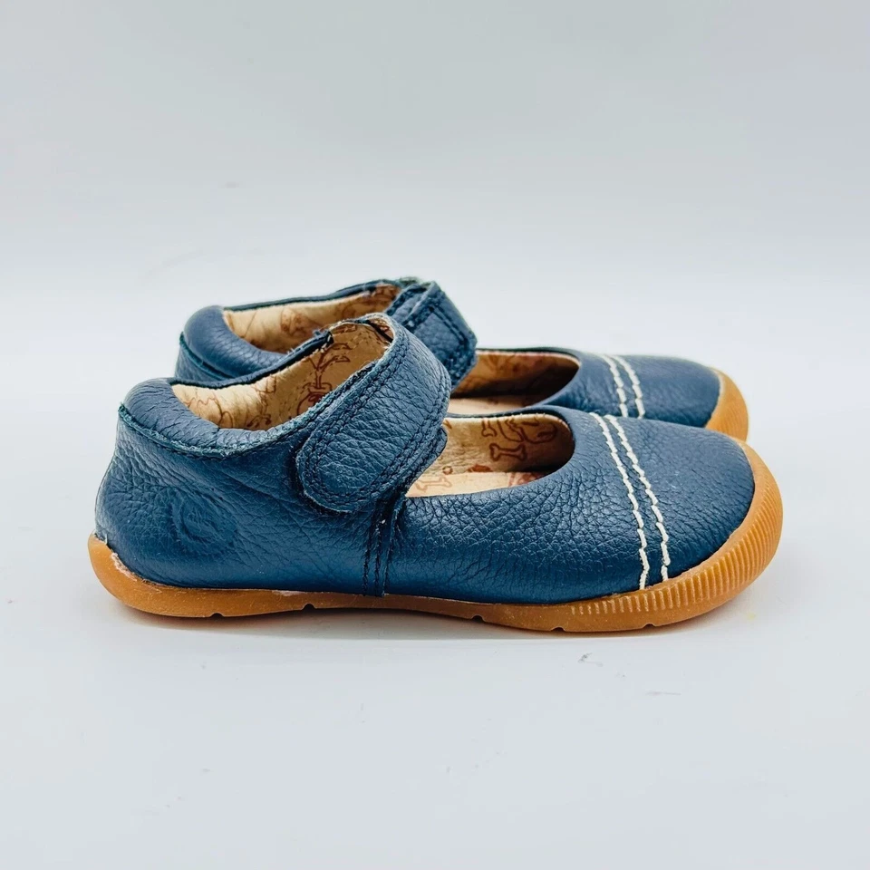 Livie & Luca Zapatos Niñas 5C Cuero Azul Mary Jane Ballet Pisos Informales Cómodos Foto 2 de 4