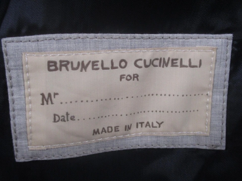 Brunello Cucinelli Vest Mens 50 Brown Button Up Italy Tailored Cotton Waistcoat - Image 4 of 4