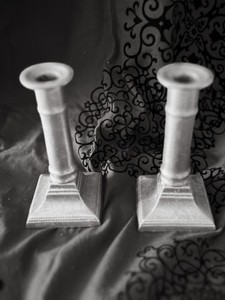 Wilton Armetale Pewter Metaware Candle Holders Pair