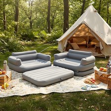 Inflatable Sofa Chair Lounger Blow up Couch Outdoor Camping Gaming Seat Air Bed
