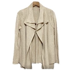 Soft Surroundings Cardigan M Medium Draped Textured Double Layer Wool Blend