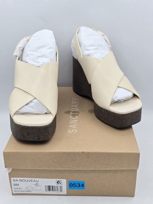 Sanctuary Women's Nouveau Wedge Platform - Eco Natural Beige Sz 9 M NIB