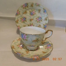 Royal Stafford Bone China Vintage Tea Cup-  Saucer  Plate