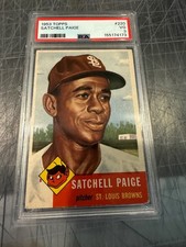 1953 TOPPS #220 SATCHEL PAIGE ST. LOUIS BROWNS BASEBALL CARD PSA 3 VG