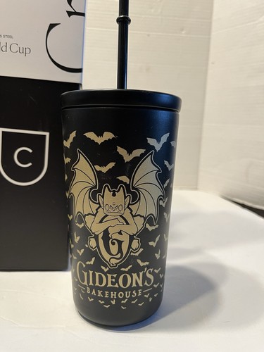 NEU Gideon's Bakehouse Bronze Wasserspeier Becher 16 Oz Disney Springs Fledermäuse Rarität