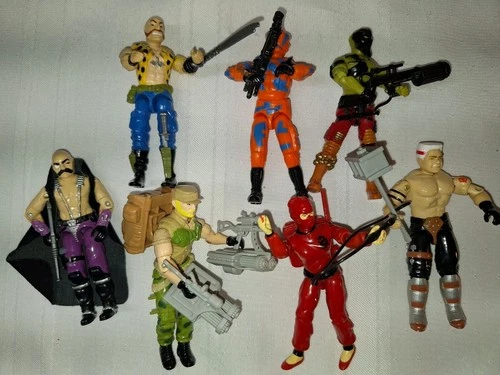 G.I.Joe Hasbro Action Figure 3.75 Lot 7x Figures From 1980s
