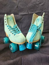 Candy Girl By Roller Derby Carlin Green/Blue Womens Sz 8 Roller Skates
