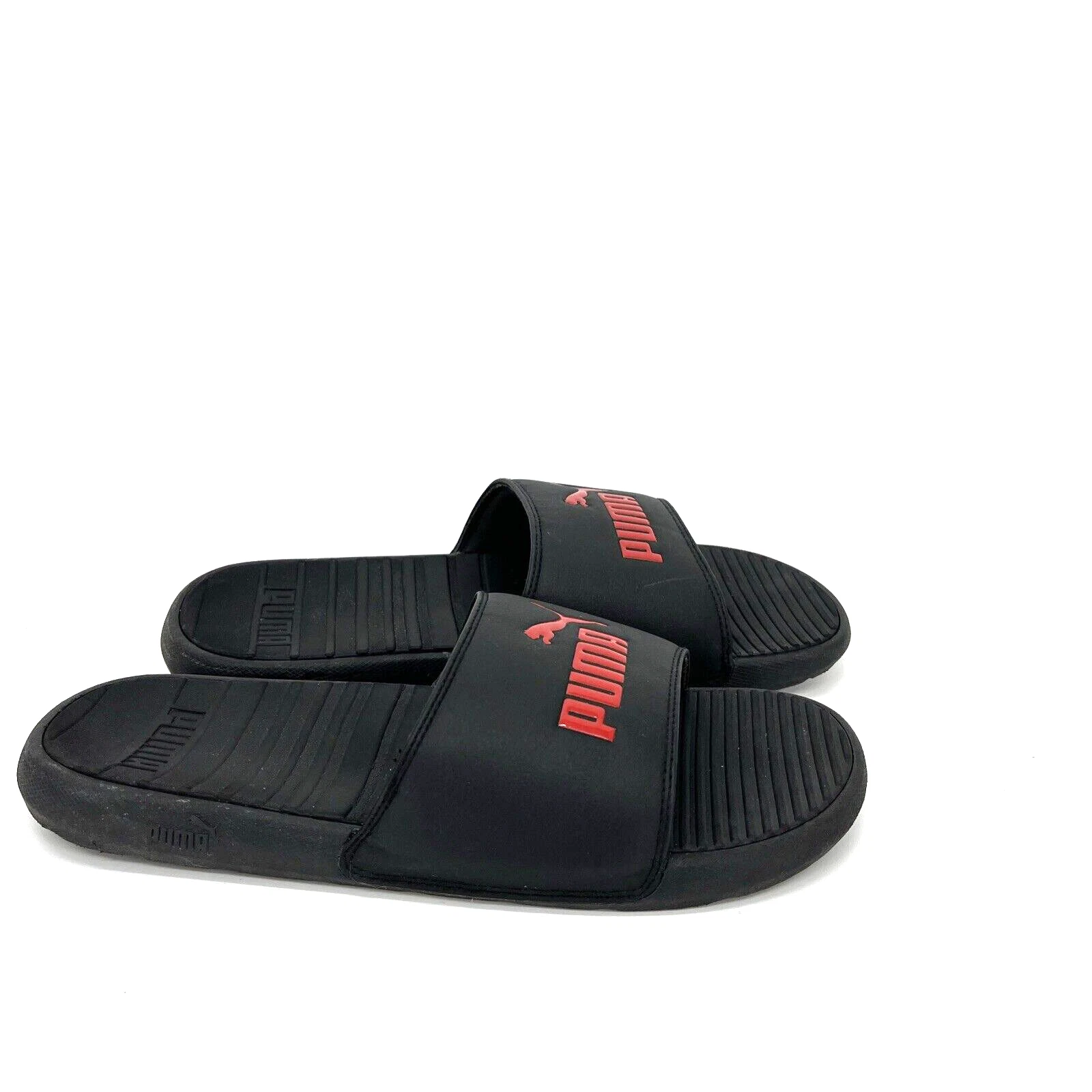 Sandali PUMA Cool Cat Slides uomo 11 neri ad alto rischio rosso logo spiaggia