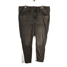 Torrid Womens Jegging Jeans 20R Charcoal Gray Denim Wash 3 Button Stretch Skinny