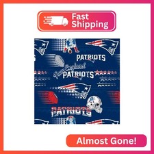 New England Patriots Cotton Fabric - NFL Team Logo Cotton Fabric by The Yard, Fa