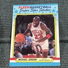 1988 FLEER STICKERS #7 MICHAEL JORDAN BULLS Sharp Corners GOAT Sweet Card
