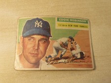 1956 TOPPS EDDIE ROBINSON #302 NY YANKEES LOW GRADE PLEASE READ DESCRIPTION