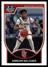 Simeon Wilcher 2023-24 Bowman University Chrome #07-6 St. John's Red Storm