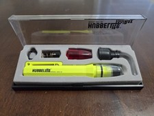 HubbelLite Flashlight 2001-3A  & New: Bulb, Bulb Collar, Red Tip, Light Turn Tip
