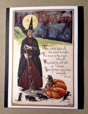 *HALLOWEEN* Vintage Reproduced Image Postcard...