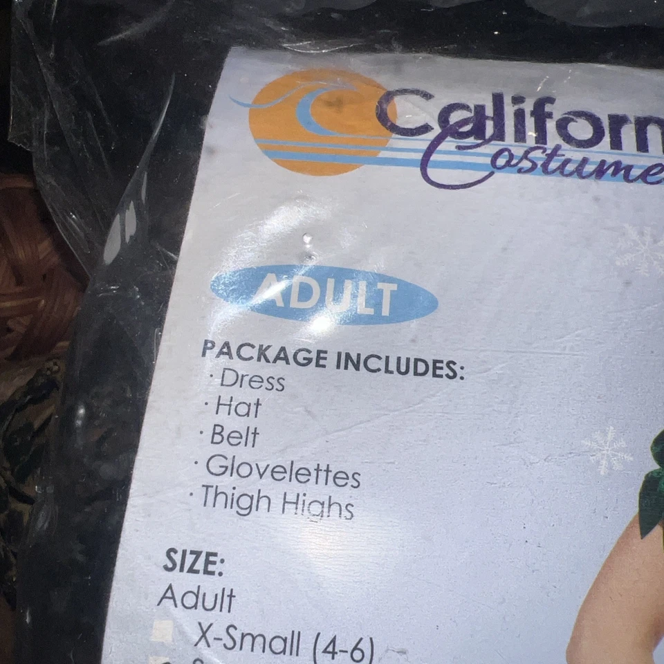 Sexy Disfraz de Ayudante de Papá Noel Pequeño 6-8 Vestido Sombrero Cinturón Guante Alto Muslo NUEVO Foto 4 de 4