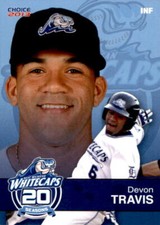 2013 West Michigan Whitecaps Choice 24 Devon Travis West Palm Beach Florida Card