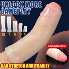 Male Penis-Extender Stretcher Max-Vacuum Enhancer Enlarger-Silicone Sleeve S-XXL