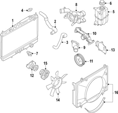 Wasserkühler Kühler Motorkühler für Nissan Titan / Armada 2004-2014