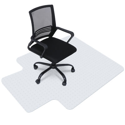 3mm PVC Home Office Thicken Chair Mat Rectangular Lip Studded Back Design