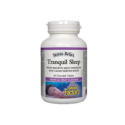 Natural Factors Stress-Relax Tranquil Sleep, 60 Chewable Tablets