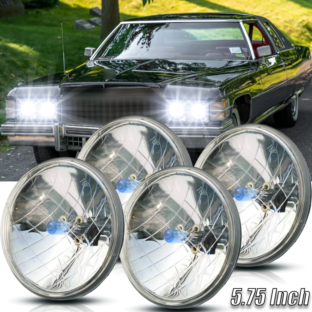 For Cadillac DeVille 1962-1974 4pcs 5-3/4