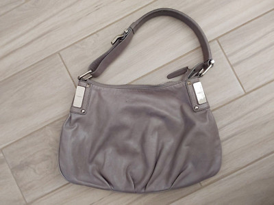 Tosca Blu Gray Leather Hobo Shoulder Handbag.     Size 8x15x3