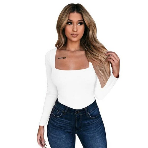 Tops Shirt Fashion Tight Women Long Sleeve Ladies Solid Cool Summer eBay