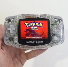 Nintendo Gameboy Advance GBA AGB BACKLIT IPS Bright Crystal Clear Shell
