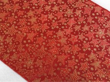 lovemyfabric Christmas Holidays Brocade In Glittery Star Print Table Runner