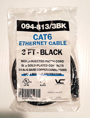 CAT6 Ethernet Internet 3FT Cable LAN Network Modem Router RJ45 Patch Cord