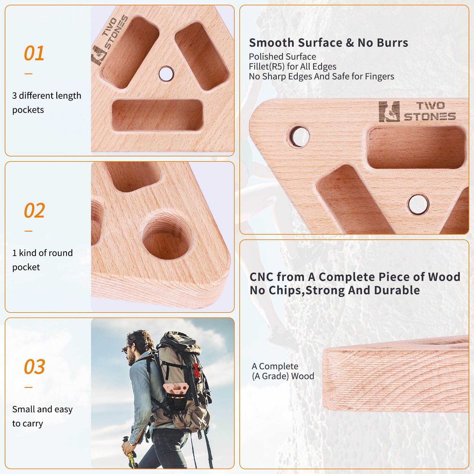 Triangle Portable Climbing Hangboard Rock Climbing Hang Board Climbers