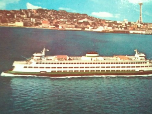 WASHINGTON STATE FERRY SPOKANE VINTAGE POST CARD SEATTLE WA - Picture 4 of 12