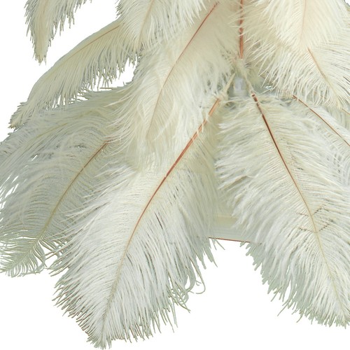 White Ostrich Feather Christmas Tree Real Bird Feather Branches Stand Included - Picture 5 of 33